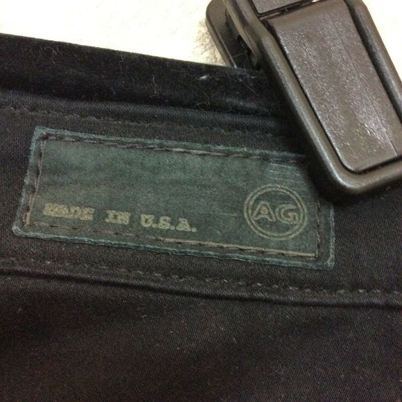 AG Adriano Gold Schmied Jean Black Denim Size 29R - Picture 5 of 8